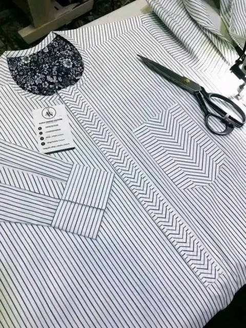 The Prestige Stripe Kaftan – Elegant Native Wear ₦35,000