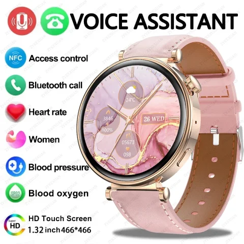 2025 New For Huawei WATCH 4 Mini Smart Watch Women 466*466 AMOLED HD Screen NFC IP68 Waterproof Heart Rate Fashion Smartwatch