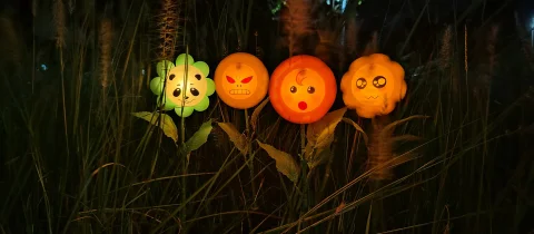 Personified Bobble Head Wind Spinners Sunflower Solar Light Outdoor with Funny Face - Garden Decor Gift, Waterproof Auto-On/Off