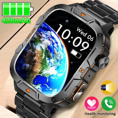 2025 For Xiaomi New Rugged Military GPS Smart Watch Men Bluetooth Call Health Monitoring AI Voice Sports Waterproof Smartwatches