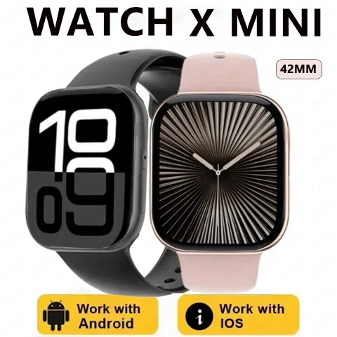 For IOS DT Watch X Mini Smart Watch 1.85 Inch AMOLED  NFC 4GB 3D Surround Vision Video Playback Bluetooth Call Women Smart Watch
