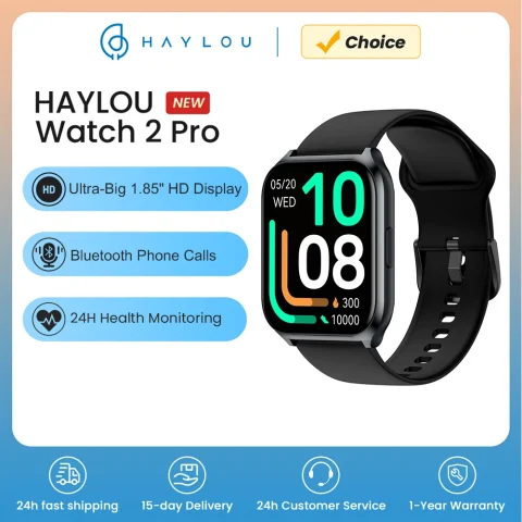 HAYLOU Watch 2 Pro (LS02 Pro) Smart Watch 1.85'' HD Display SpO2 Heart Rate Monitor 100 Workout Modes Smartwatch for Men Women