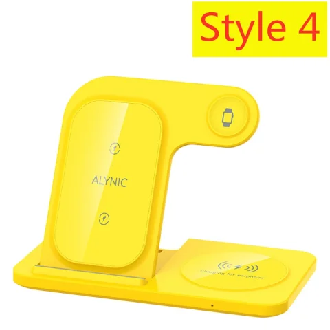 200W 3 in 1 Wireless Charger Stand Pad Foldable Fast Charging Station Dock For iPhone 16 15 14 13 12 11 X 8 Apple Watch Airpods - Style 4