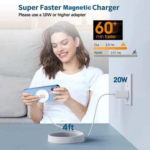 For Apple Magsafes Original Wireless Charger For iPhone 16 15 14 13 12 Pro Max Plus AirPods Fast Charging Type C Magnetic Charge