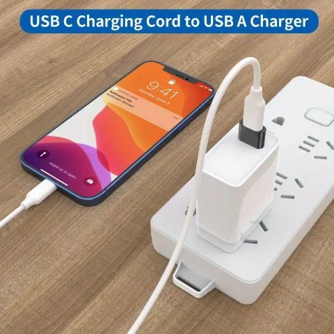 3-Pack USB to USB C Adapter, USB C Female to USB Male Super Fast Charging and OTG Converter Compatible with iPhone 15/14/13/12 P