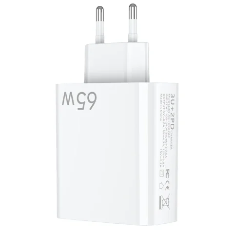 65W USB Fast Charging Type C PD Charger Quick Charger Mobile Phone Power Adapter EU/US/UK Plug For iPhone Xiaomi Samsung Oneplus - EU