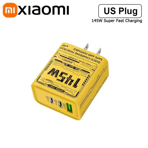 Xiaomi 145W 3Ports Ultra Fast Charging Type-C Phone Charger USB-C QC 3.0 Super Charge Adapter For Huawei Iphone Samsung 2025 - 145W-US