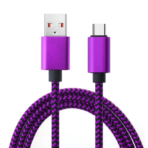 USB Type C Cable Date Sync 2.4A Fast Charging For Samsung Huawei Android Mobile Phone 1m 2m 3m Nylon Braided Wire Charger Cable