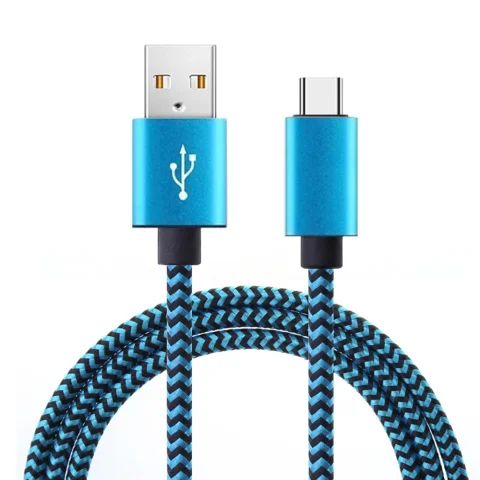 USB Type C Cable Date Sync 2.4A Fast Charging For Samsung Huawei Android Mobile Phone 1m 2m 3m Nylon Braided Wire Charger Cable