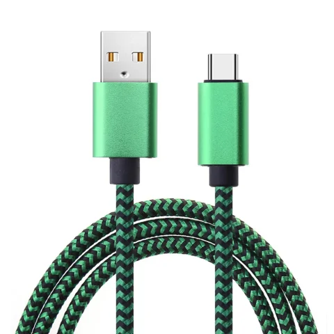USB Type C Cable Date Sync 2.4A Fast Charging For Samsung Huawei Android Mobile Phone 1m 2m 3m Nylon Braided Wire Charger Cable