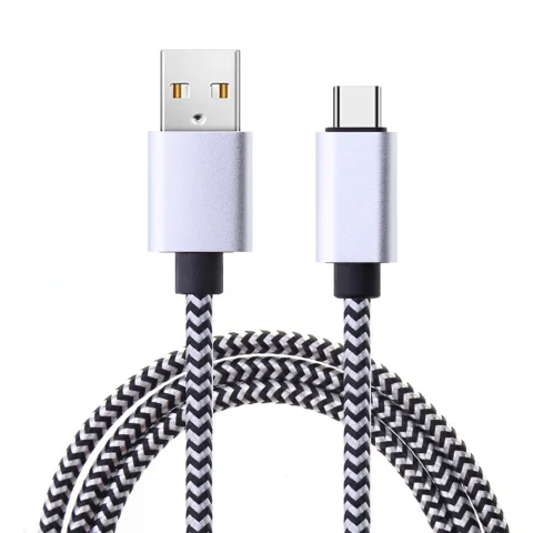 USB Type C Cable Date Sync 2.4A Fast Charging For Samsung Huawei Android Mobile Phone 1m 2m 3m Nylon Braided Wire Charger Cable
