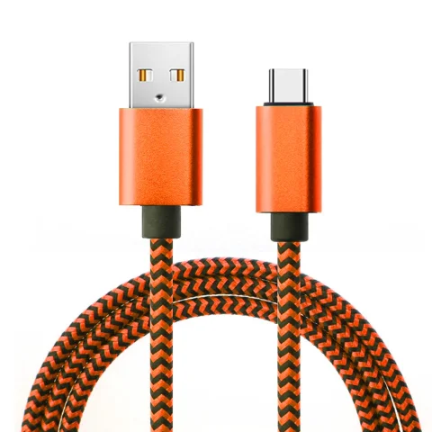 USB Type C Cable Date Sync 2.4A Fast Charging For Samsung Huawei Android Mobile Phone 1m 2m 3m Nylon Braided Wire Charger Cable