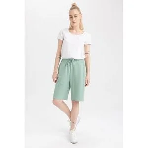 Defacto Woman Regular Fit Knitted Bermuda Short - Green (N7439AZ-GN225)