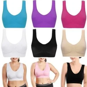 3 In 1 Non Padded Bratop Sports Bra For Ladies