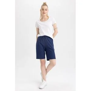 Defacto Woman Regular Fit Knitted Bermuda Short - Navy (N7439AZ-NV42)