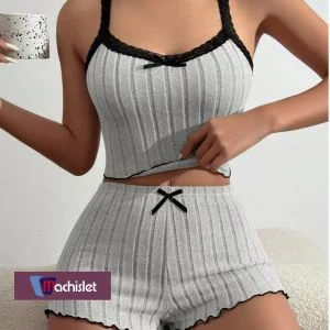 Machislet Pure cotton material fashionable home casual set-Grey