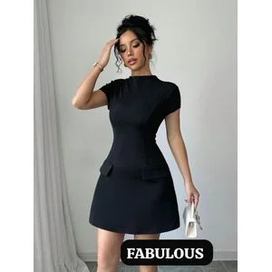 Best Quality fitted black gown for ladies