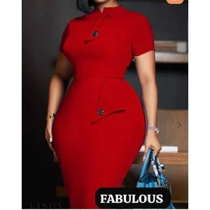 Fitted Office Gown For Ladies