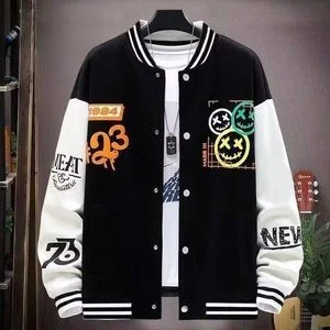 Dou-color Summer Thin Men's Fashionable Baseball Jacket Windproof Thin Jacket - Black