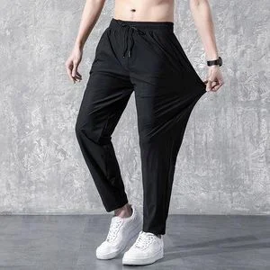 Berrykey Straight Trouser Men Trend Thin Large Size Casual Sports Pants