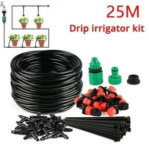 Automatic Drip Irrigation System Timer Kit 25M Garden Hose Watering Tool Sprinkler