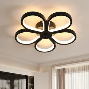 Chandelier Modern Design 5 Circles Flush 3 Colors Chandeliers For Living Room, Bedroom, Dining And More