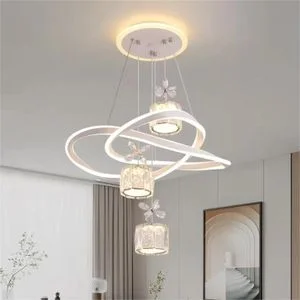 Chandelier 3 Drop Ball 2 Steps zigzag modern Design 3 colors Chandeliers For Living Room, Bedroom, Dining And More