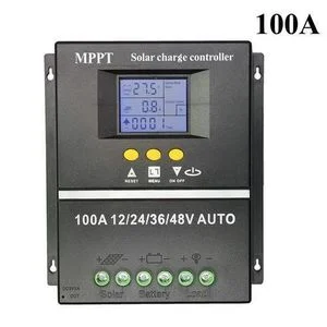 Mppt 100a Solar Pv Regulators 12v 24v 36v 48v Auto Solar Charge Controller Solar Pv Battery Charger With Lcd