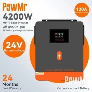 PowMr PowMr 4200W 120A MPPT Hybrid Solar Inverter 24vdc To 230vac