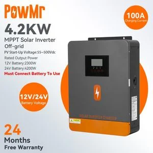 PowMr Powmr 4.2kVA 24V Hybrid Solar Inverter With 100A MPPT Charge Controller