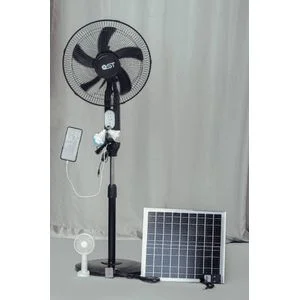SOLAR OST 16" Rechargeable .Solar Standing Fan With 20w Solar. Panel