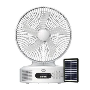 itel Lonter 12-Inch Rechargeable Fan With Solar Panel, Bluetooth, FM Radio & LED Light
