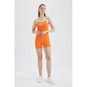 Defacto Woman Cycling Knitted Leggings - Orange (A7799AX-OG570)