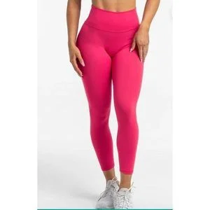 Ladies High Waist Thick Leggings - Pink