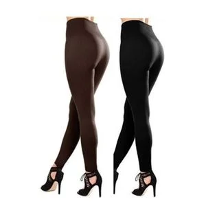 2 In 1 Black And Brown Slim Fit  Leggings