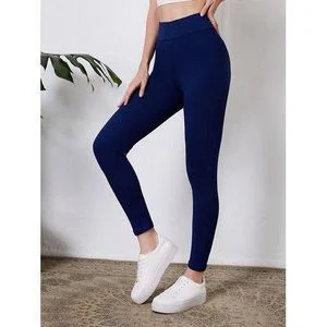 Ladies Thick Leggings- Navy Blue