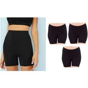 3 Pcs Ladies Basic Hot Short Leggings - Black